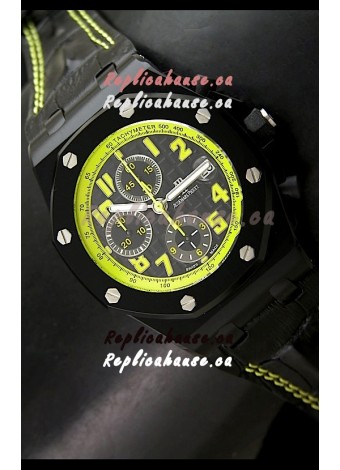 Audemars Piguet Royal Oak Offshore Bumble Bee Edition Watch - Secs hands at 12 O Clock