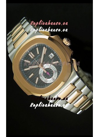 Patek Philippe Nautilus 5980 Chronograph Swiss Two Tone Watch - 1:1 Mirror Replica