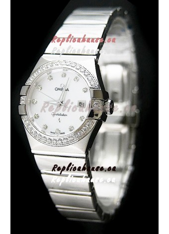 Omega Constellation Ladies Swiss Automatic Watch in White Dial - 1:1 Mirror Replica 
