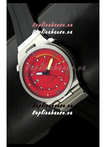 Porsche Design Diver Swiss Titanium Watch in Red Dial - Ultimate Mirror Replica