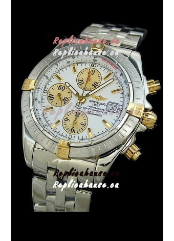 Breitling Windrider Swiss Replica Watch in Two Tone White Dial