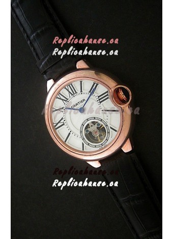 Cartier Ballon de Japanese Replica Watch in Rose Gold Case