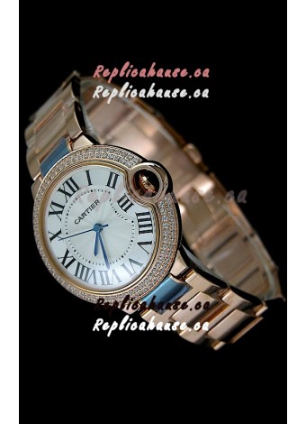 Cartier Balon de Swiss Replica Watch in White Dial