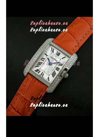 Cartier Louis Japanese Replica Ladies Diamond Watch