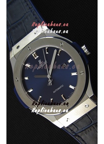 Hublot Classic Fusion Blue Titanium Swiss Replica Watch - 1:1 Mirror Replica