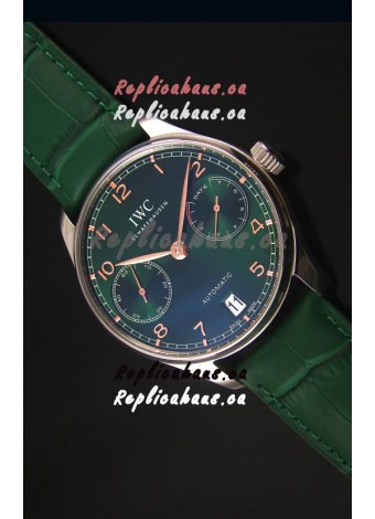 IWC Portugieser Swiss 1:1 Mirror Replica Watch Green Dial Steel Case Watch
