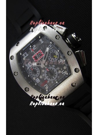 Richard Mille RM011-FM Felipe Massa One Piece Titanium Case Watch in Black Strap