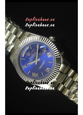 Rolex Day Date Dark Blue Dial Replica Watch 40MM - 3255 Swiss Movement