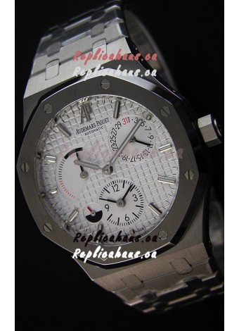 Audemars Piguet Royal Oak Dual Time Swiss Replica Watch in White Dial