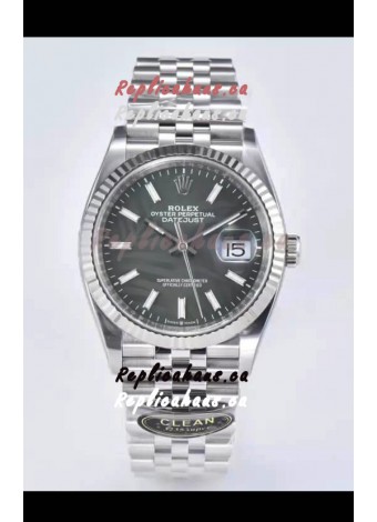 Rolex Datejust 126234 36MM Swiss Replica in 904L Steel in Grey Dial 1:1 Mirror Replica
