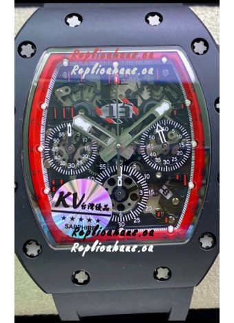 Richard Mille RM011 Felipe Massa 1:1 Mirror Quality One Piece Black Ceramic Case Watch
