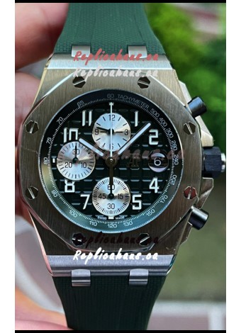 Audemars Piguet Royal Oak Offshore Black Dial Chronograph 1:1 Mirror Replica Watch - 904L Steel 
