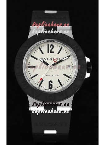Bvlgari Aluminum 1:1 Mirror Swisss Replica Watch in White Dial - Steve Aoki Edition 