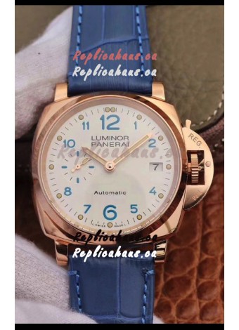 Panerai Luminor DUE PAM756 Edition 1:1 Mirror Swiss Replica Watch in Rose Gold Casing 42MM