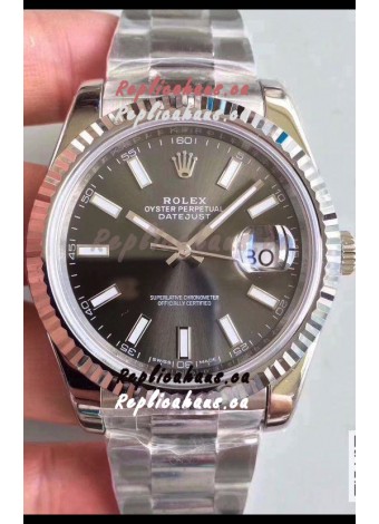 Rolex Datejust 41MM Cal.3135 Movement Swiss Replica Watch in 904L Steel Grey Dial