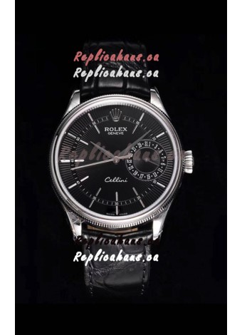 Rolex Cellini Date Ref#50519 Replica 1:1 Mirror 904L Steel Watch Black Dial