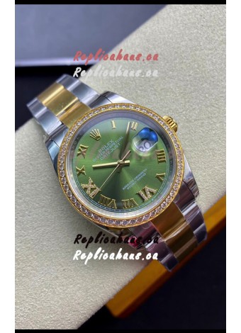 Rolex Datejust 126283RBR-0012 36MM Swiss 1:1 Mirror Replica in 904L Green Dial