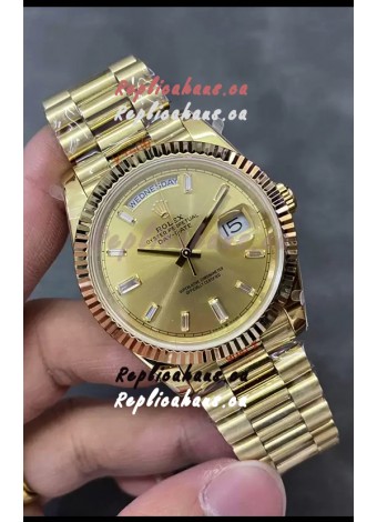Rolex Day Date Presidential 18K Rose Gold Watch 40MM - Gold Dial 1:1 Mirror Quality
