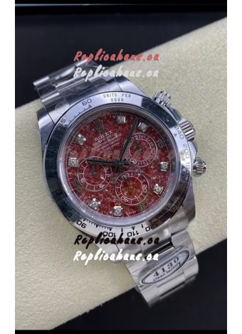 Rolex Cosmograph Daytona Grossular Rubellite Dial Original Cal.4130 Movement - 904L Steel Watch