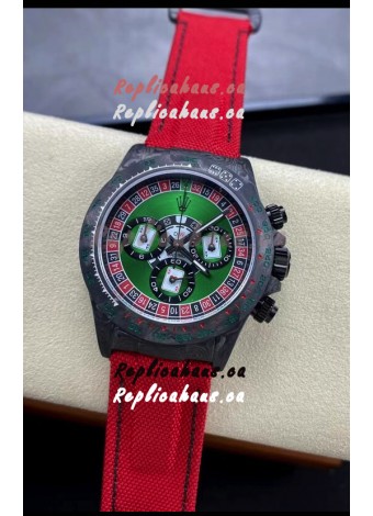 Rolex Daytona DiW NTPT Carbon Lucky Player Casino Swiss Replica Watch 1:1 Mirror Replica
