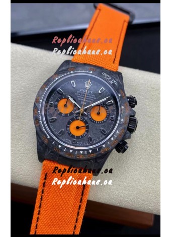 Rolex Daytona DiW Orange Carbon Edition Watch - Forged Cabon Casing 1:1 Mirror Replica