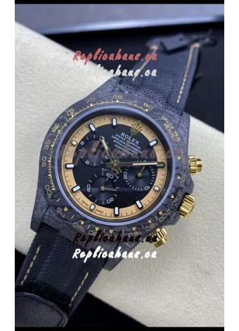 Rolex Cosmograph Daytona DiW CREAM INVERT GOLD Edition Carbon Fiber Replica Watch 