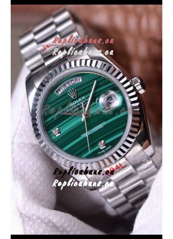 Rolex Day Date Presidential 904L Steel 36MM - Malachite Dial 1:1 Mirror Quality Watch
