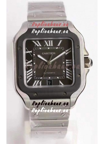 Cartier Santos De Cartier XL 1:1 DLC Bezel Swiss Replica Watch 40MM