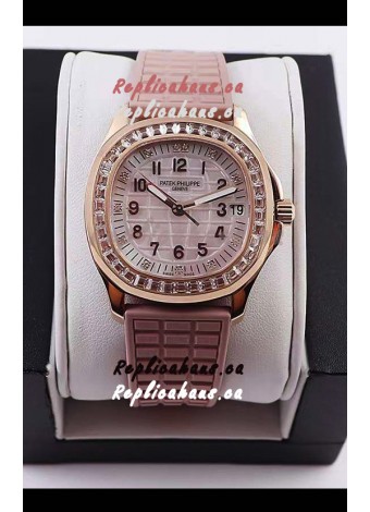 Patek Philippe Aquanaut LUCE 5072R-001 Swiss Replica Watch in Pearl Dial 35.6MM 