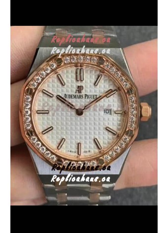 Audemars Piguet Royal Oak Quartz 33MM Swiss Watch Two Tone Swiss - 1:1 Mirror Replica Edition