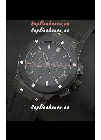 Hublot Big Bang Classic Fusion Swiss Replica PVD Watch in Black Strap