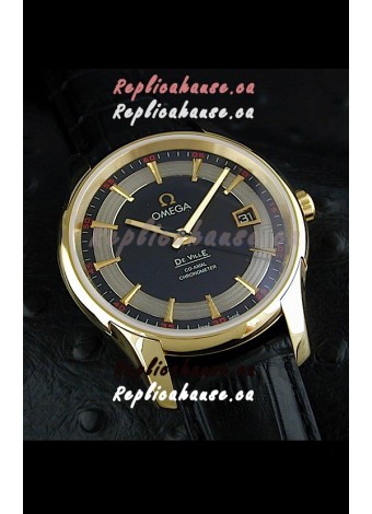 Omega De Ville Hour Vision Swiss Watch in Yellow Gold