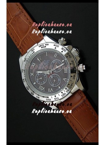Rolex Daytona Japanese Replica Steel Watch in Grey Dial