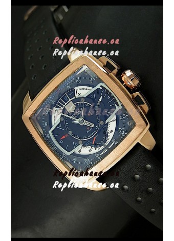 Tag Heuer Monaco Mikrograph Japanese Replica Rose Gold Watch 