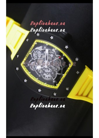 Richard Mille RM055 Bubba Watson Swiss Replica Watch in Yellow Indexes