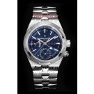 Vacheron Constantin Overseas Dual Time 1:1 Mirror Swiss Replica Watch in Blue Dial 