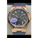 Vacheron Constantin Overseas 1:1 Mirror Replica 904L Rose Gold Steel  Watch in Grey Dial - Rubber Strap
