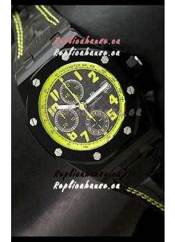Audemars Piguet Royal Oak Offshore Bumble Bee Edition Watch - Secs hands at 12 O Clock