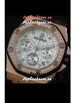 Audemars Piguet Royal Oak Offshore Lady Alinghi Swiss Watch in White Checkered Dial