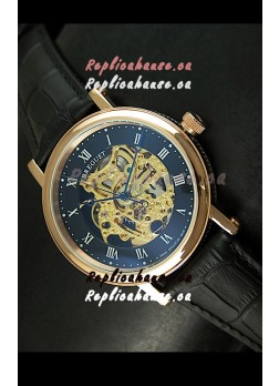 Breguet Classique Japanese Automatic Watch in Gold Skeleton Dial - Arabic Hour Numerals