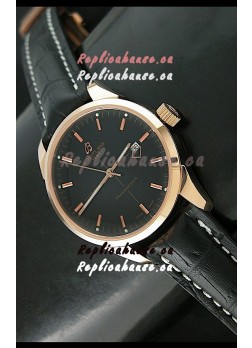 Breitling Transocean Rose Gold Black Dial Swiss Watch
