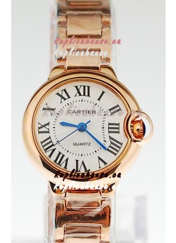 Ballon Bleu De Cartier Japanese Ladies Replica Pink Gold Watch