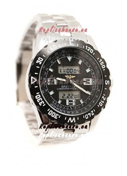 Breitling Chronograph Chronometre Replica Steel Watch in Ceramic Bezel
