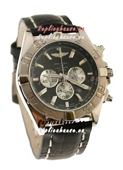 Breitling 1884 Chronometre Japanese Replica Watch in Black Dial