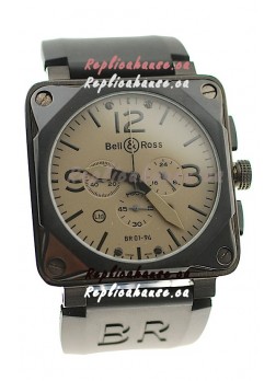 Bell and Ross BR01-94 Edition Japanese PVD Watch in Grey Dial