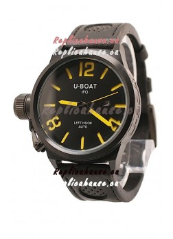 U-Boat Classico Japanese Replica PVD Watch in Yellow Markers