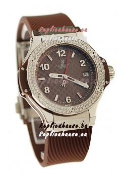 Hublot Big Bang King Cappuccino Diamonds Swiss Replica Quartz Watch