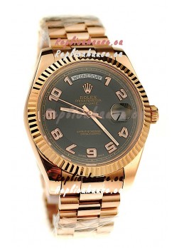 Rolex Day Date Pink Gold Swiss Replica Watch