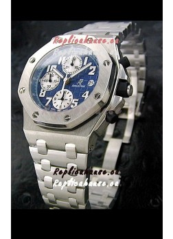 Audemars Piguet Royal Oak Watch in Blue Safari Dial - Secs hand 9 O Clock