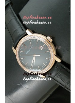 Audemars Piguet Jules Classic Swiss Automatic Rose Gold Watch in Black Dial